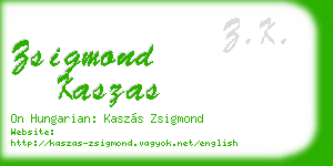 zsigmond kaszas business card