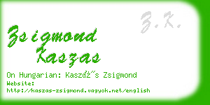 zsigmond kaszas business card